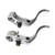 Bike Brake Levers,1pair Lightweight Aluminum Alloy Bicycle Disc Brake Handles Cycling Brake Levers for 24mm Bicycle Handlebars(Silver)