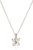 18K Yellow Gold and Rhodium Plated Sterling Silver Created White Opal Butterfly Pendant Necklace