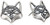 925 Sterling Silver Oxidized Celtic Knot Fox Stud Earrings
