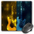 3dRose LLC 8 x 8 x 0.25 Inches Gold and Blue Guitar, Musical Art, Fun Designs Mouse Pad (mp_55602_1)