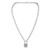Aegenacess Y Necklace Lock Pendant Simple Cute Necklaces Long Multilayer Chain Fashion Jewelry Women Girls Gift for Her (Silver)