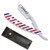 Barber Pole Coated Handle Straight Razor, Universal Half Replaceable Blade Razor, Barber Straight Edge Razor, Barber Razor, Razor for men with Razor Blades by ''Lisaaz''