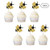 Glitter Bumble Bee Cupcake Toppers for Bumble Bee Gender Reveal Baby Shower Birthday Party Decor 12 Counts
