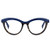 Zeelool Women's Oversized Browline Cat Eye Glasses Frame with Clear Lens Sean FP0124-02 Blue