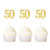 Ercadio 24 Pack Number 50 Cupcake Toppers Double Sided Gold Glitter Fifty 50th Birthday Cupcake Picks Wedding Anniversary Party Cake Decorations