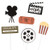 Ercadio 24 Pack Movie Cupcake Toppers Movie Night Cupcake Picks Hollywood Theme Baby Shower Birthday Party Cake Decoration