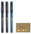 Kuretake Pocket Brush Pen, Super Fine/Fine/Medium, 3-pack, Sticky Notes Value Set