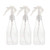 LONGWAY 6.7 Oz (200ml) Plastic Empty Spray Bottle, Super Fine Mist Trigger Sprayer, Refillable Spray Container - for Cleaning Solutions, Plants, Hair - BPA Free (Pack of 3, Transparent)