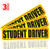 BOTOCAR Student Driver Magnet Car Signs Please Be Patient Student Driver Magnets Reflective Vehicle Bumper Sticker for New Drivers Magnetic Sticker Yellow Large Bold Text 12 x 3 Inch, Pack of 3