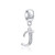 ABUN 925 Sterling Silver Charms Alphabet Beads A-Z Letter Initial Spacer Dangle Clear CZ Stone Authentic for Snake Chain Bracelets