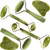 Orgrimmar 2 Kit Jade Roller Gua Sha Scraping Massage Tool Ridged Roller Jade Stone Facial Roller Anti wrinkle Face Beauty Set 100 Natural Facial Jade Stone Set Anti Aging