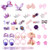 Baby Girl's Hair Clips Cute Hair Bows Baby Elastic Hair Ties Hair Accessories Ponytail Holder Hairpins Set For Baby Girls Teens Toddlers, Assorted styles, 36 pieces Pack (E)