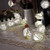 VIPMOON 2M 20LED String Lights Bright Warm Rose Flower Lamp Fairy Light Wedding Gardens Party Christmas Decoration (White)