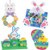 Easter Decorative Craft Kits - Easter Bunny Wreath Craft Kit, Hatching Eggs Chick Magnet Craft Kit, 3D Easter Scene Craft Kit, and Easter Bunny Picture Frame Magnet Craft Kit