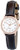 Timex Women's T2P564 Easy Reader Rose Gold-Tone Brown Leather Strap Watch
