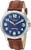 Timex Men's TW4B16000 Expedition Field Brown/Blue Leather Strap Watch