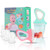 Baby Fruit Feeder Pacifier(2 Pack) - Baby Food Feeder - Infant Fruit Teething Toy for Toddlers Pacifier, Feeder, Teether with 6 PCS Silicone Pouches (Light & Cyan)