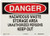 Brady 40666 14" Width x 10" Height B-555 Aluminum, Black and Red on White Admittance Sign, Header "Danger", Legend "Hazardous Waste Storage Area Unauthorized Persons Keep Out"