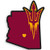 NCAA Siskiyou Sports Fan Shop Arizona State Sun Devils Home State Decal One Size Team Color