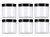 Clear 8Oz / 250g PET Plastic Refillable Jars Empty Cosmetic Containers Cases with Black Lid Cream Lotion Box Ointments Bottle Food Bottle Makeup Pot Jar (6 Pack)