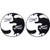 Charmart Tai Chi Cats Lapel Pin 2 Piece Set Hugging Cats Black White Enamel Brooch Pins Accessories Badges Gifts