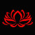Lotus Flower Red Vinyl Car Window Decal Sticker