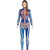 BOMBAX Women Skeleton Halloween Costume Bodysuit Cop Cosplay Jumpsuits and Rompers Blue