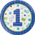 Doodle 1st Birthday Boy Paper Plates, 24 ct