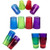 EPT 12-Pack? Plastic Tumblers, Stackable Tumbler Cups 13 oz Unbreakable Drinking Glasses, Dishwasher Safe, BPA-free,Crystal Shining in 4 Assorted Colors