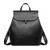 Fashion College Backpack Casual Daypack for Women,Black Genuine Leather Large Capacity Handbag or Shoulder Bag for Travel (Black)