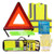 Utiliko Car Roadside Emergency Kit, Safety Triangle Warning Kit with Reflective Warning Triangle, Visibility Roadside Vest, Poncho, Storage Bag and Glove for Use Roadside Breakdowns Emergencies