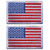 ShowPlus American USA US Flag Patch Military Embroidered Tactical Patches Morale Shoulder Applique (White Edge 2pcs)