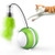 Feltom Cat Interactive Toys Automatic Cat Toy Ball with LED Light and Feather, 360 Degree Electronic Self Rolling Ball Kitten Toys Entertainment Hunting Exercise, Large Capacity Battery (Green)