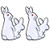 Charmart White Rabbits Lapel Pin 2 Piece Set Evil Bunny Animal Enamel Brooch Pins Denim Jacket Collar Badge Gifts