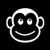 CCI Monkey Face Cute Funny Decal Vinyl Sticker|Cars Trucks Vans Walls Laptop|White |5.5 x 5.0 in|CCI2162