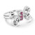 Carolyn Pollack Sterling Silver Garnet Gemstone Bow Shaped Ring Size 7