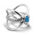 Carolyn Pollack - Sterling Silver & Turquoise Rope Ring - Size 8