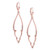 Carolyn Pollack Sterling Silver 14K Rose Gold Plated Open Scroll Dangle Earrings
