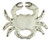 Chesapeake Bay Whitewashed Crab Drawer Pull Painted White Cast Iron Distressed Finish