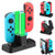Charging Station for Nintendo Switch, Nintendo Switch Joy Con & Wireless Pro Controller Charging Dock Stand with Indicator Type C Cable