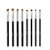 Eye Makeup Brushes, Premium 8Pcs Black Makeup Brushes Set for Eyeshadow Eyeliner Eyebrow Blending Concealer Lip Brushes