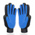 WeTest 1 Pair Pet Grooming Glove - Gentle Deshedding Brush Glove - Efficient Pet Hair Remover Mitt - Enhanced Five Finger Design - Perfect For Dog & Cat with Long & Short Fur, Blue