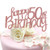 Sunny ZX Happy 50th birthday cake topper for 50th birtdhay,Happy 50th anniversary cake topper