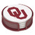 Thirstystone Stoneware Drink Coaster Set with Holder, University of Oklahoma