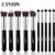 CINIDY Makeup Brush Set 10 PCS Wood Handle Kabuki Powder Foundation Blush Concealer Eyeliner Eyeshadow Contours Brush for Girl Gift Beauty Tools
