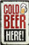 SUDAGEN Cold Beer Here Beer Signs Vintage Bar Accessories Metal Tin Signs for Man Cave 12"x 8" (Cold Beer Here)