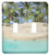 3dRose lsp_213834_2 The Edge Of The Beach With Palm Trees Double Toggle Switch