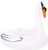 Kangaroo Jumbo 4-Foot x 4-Foot White Swan Inflatable Raft and Pool Float