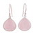 NOVICA Rose Quartz .925 Sterling Silver Dangle Earrings 'Dancing Soul'