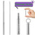 Reusable Straws Telescopic Reusable Drinking Straws Portable Straw Stainless Steel Metal Straws with Case & Cleaning Brush (Sliver Case) 2019